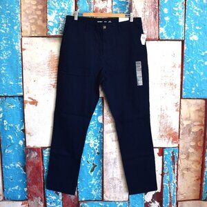 Men's Old Navy Straight Built-In Flex Rotation Chino Pants 34x32 Navy NEW